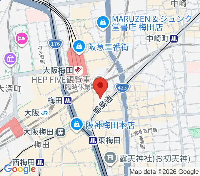 TOHOシネマズ梅田の地図