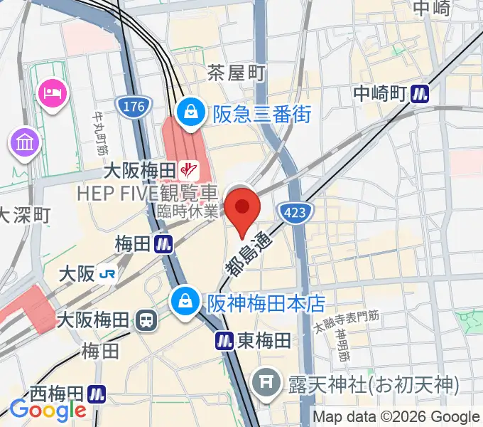 TOHOシネマズ梅田の地図