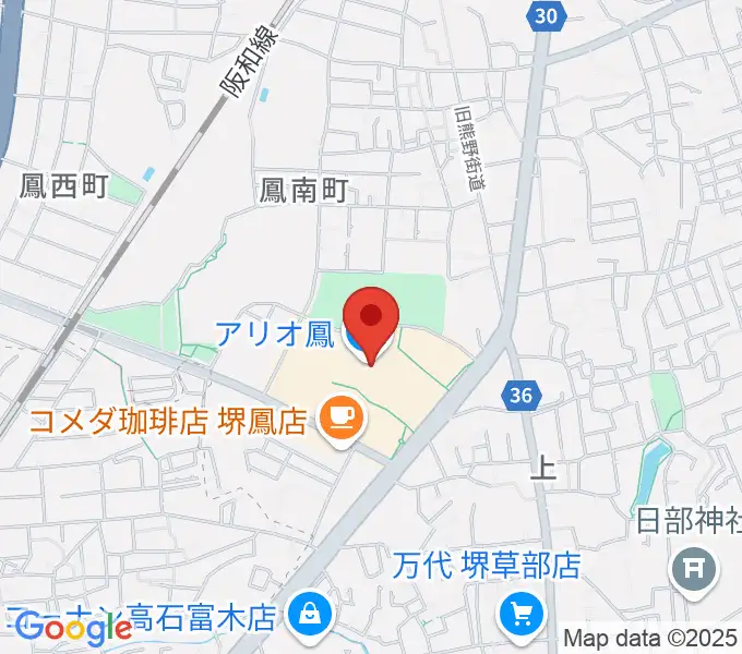 TOHOシネマズ鳳の地図