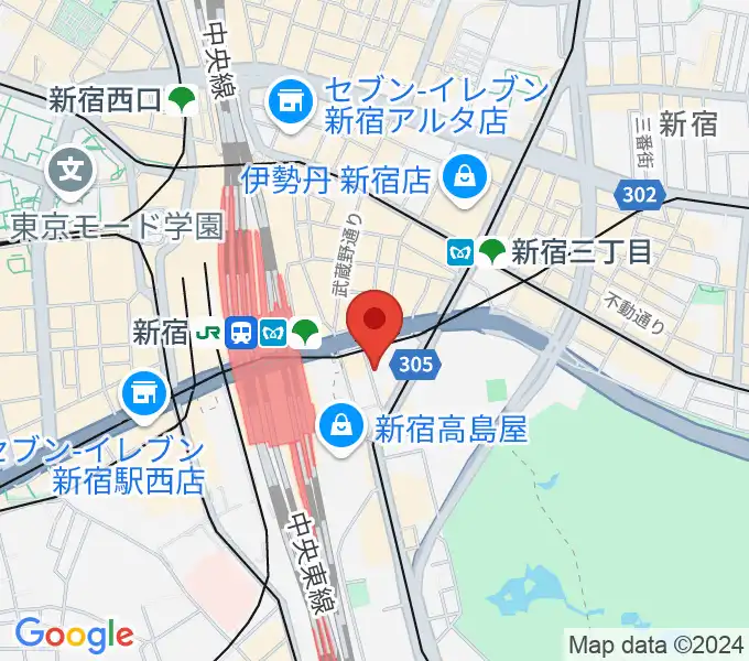 スタジオペンタ新宿店の地図