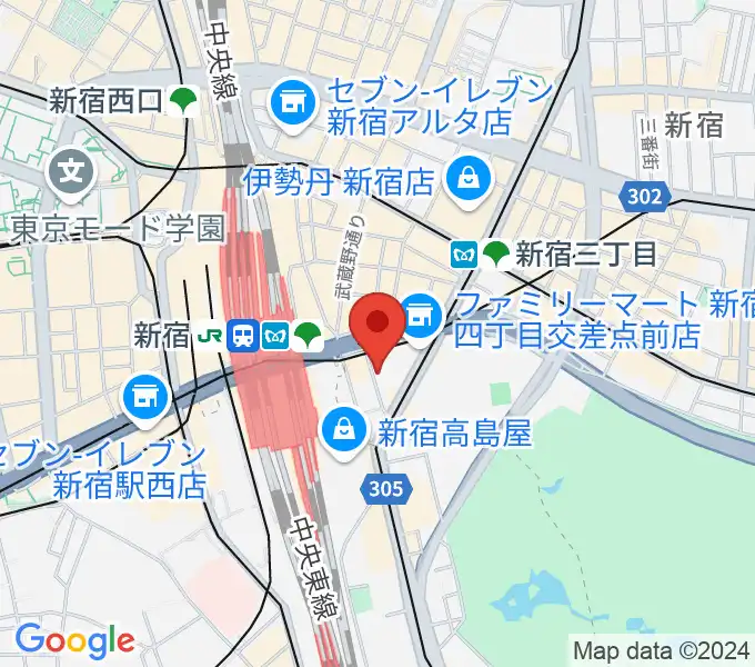 スタジオペンタ新宿店の地図