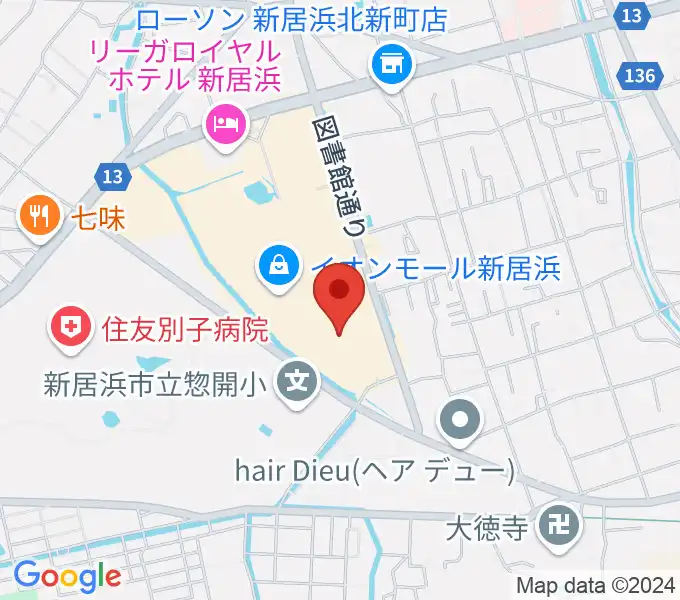 TOHOシネマズ新居浜の地図