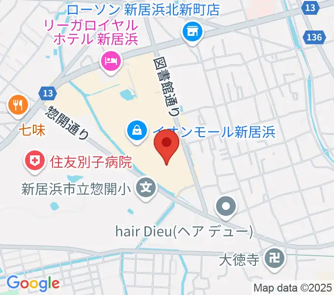 TOHOシネマズ新居浜の地図