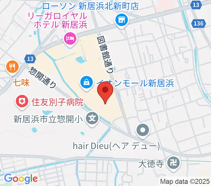 TOHOシネマズ新居浜の地図