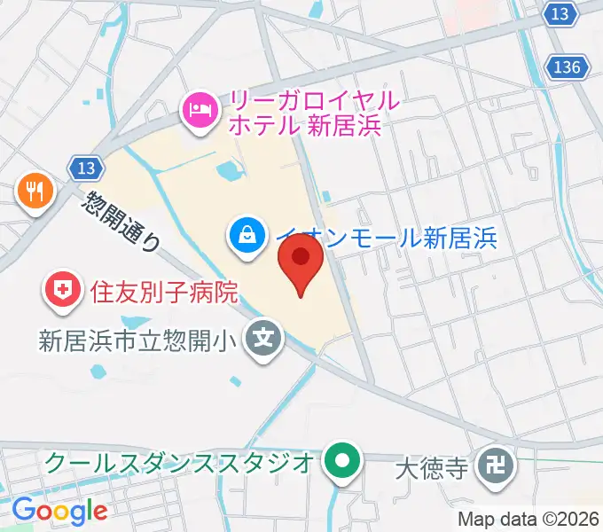 TOHOシネマズ新居浜の地図
