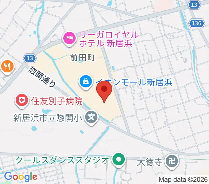 TOHOシネマズ新居浜の地図