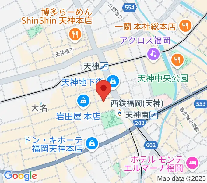 TOHOシネマズ天神・ソラリア館の地図