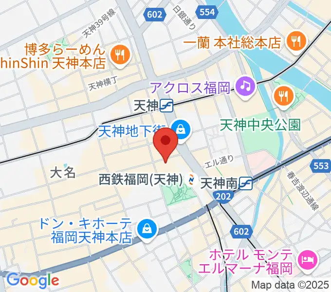 TOHOシネマズ天神・ソラリア館の地図