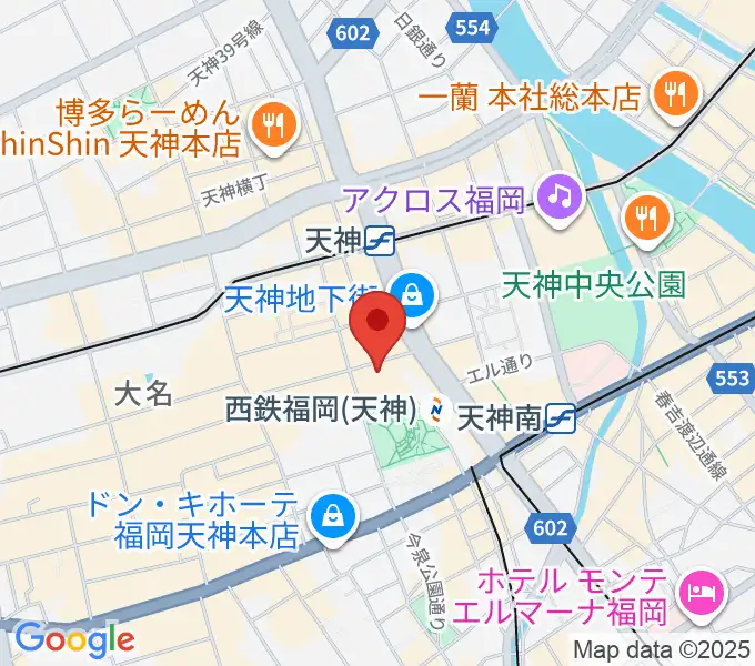 TOHOシネマズ天神・ソラリア館の地図