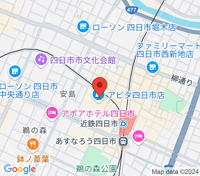 109シネマズ四日市の地図