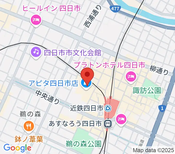 109シネマズ四日市の地図