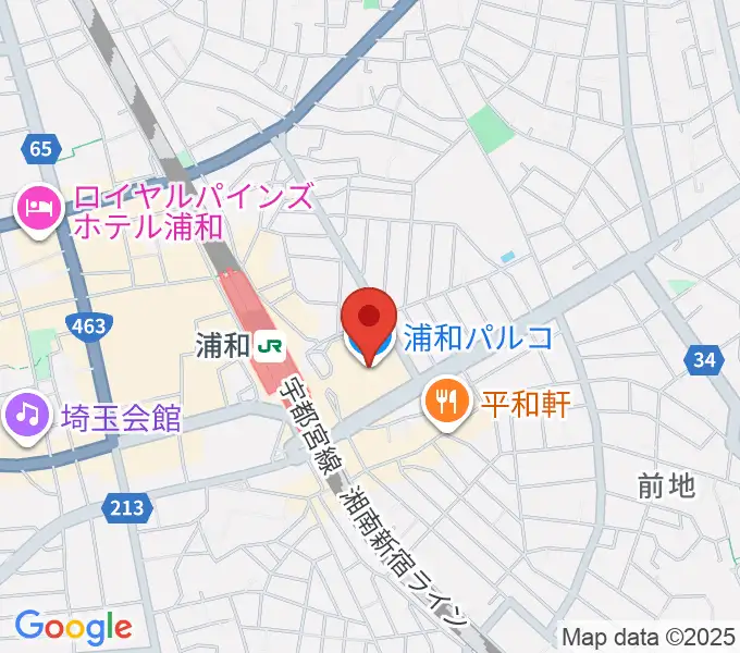 ユナイテッド・シネマ浦和の地図