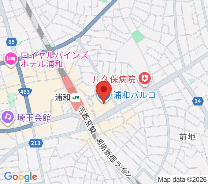 ユナイテッド・シネマ浦和の地図