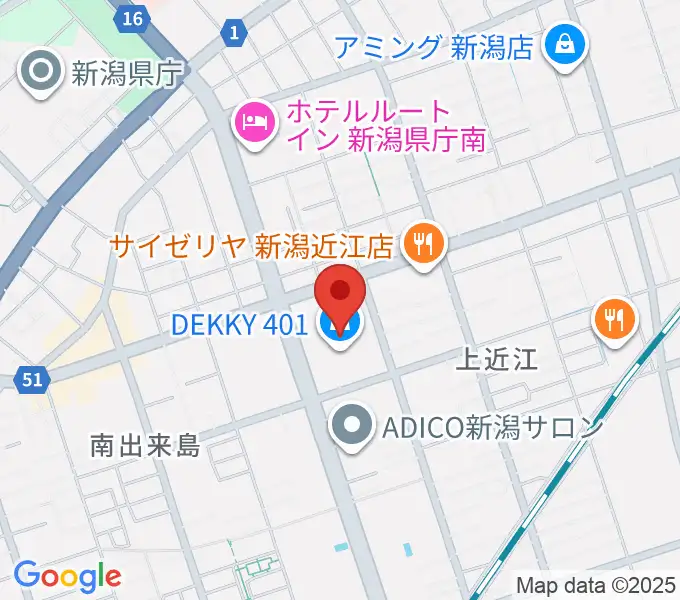 ユナイテッド・シネマ新潟の地図
