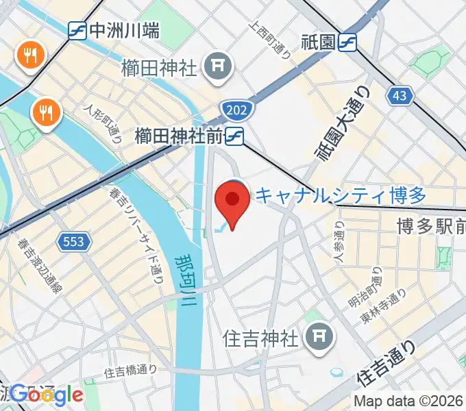 ユナイテッド・シネマ キャナルシティ13の地図