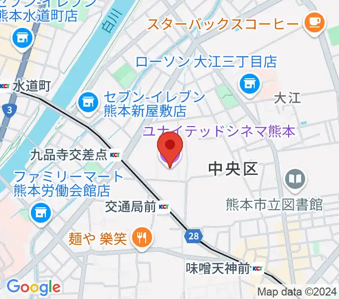 ユナイテッド・シネマ熊本の地図