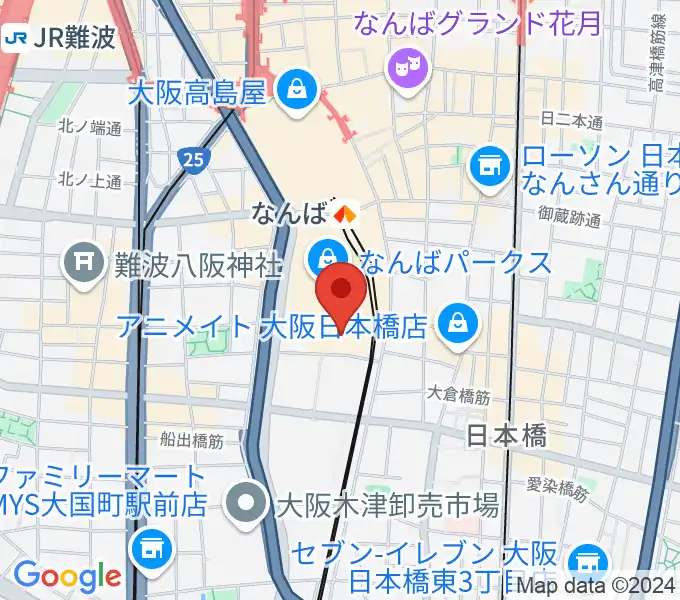 なんばパークスシネマの地図