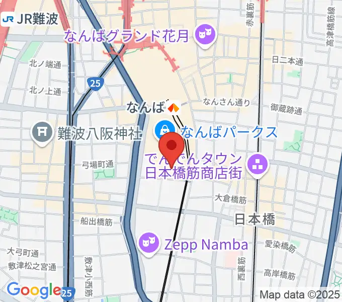 なんばパークスシネマの地図