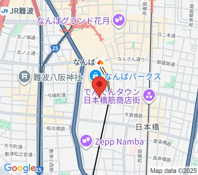 なんばパークスシネマの地図