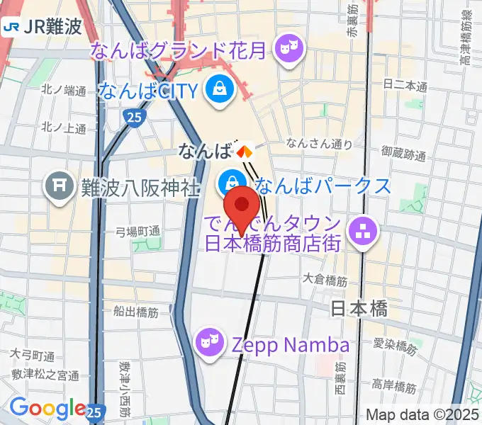 なんばパークスシネマの地図
