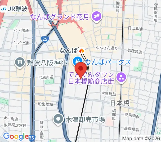 なんばパークスシネマの地図
