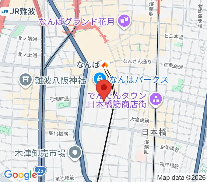 なんばパークスシネマの地図