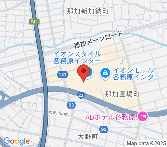 イオンシネマ各務原の地図