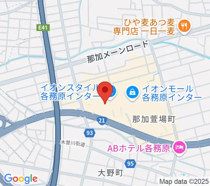 イオンシネマ各務原の地図