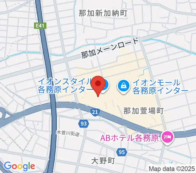 イオンシネマ各務原の地図