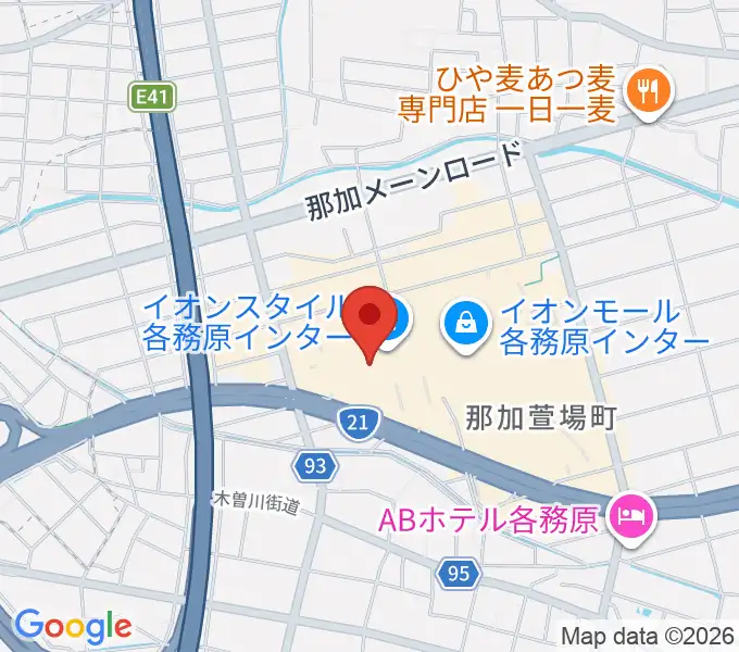 イオンシネマ各務原の地図