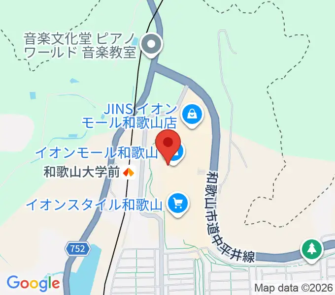 イオンシネマ和歌山の地図