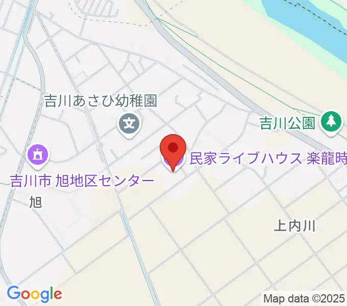 民家ライブハウス楽龍時の地図