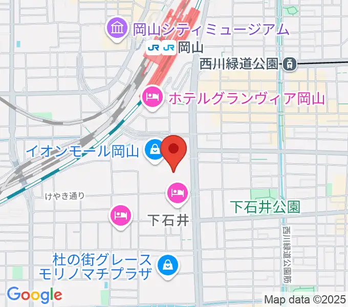 イオンシネマ岡山の地図