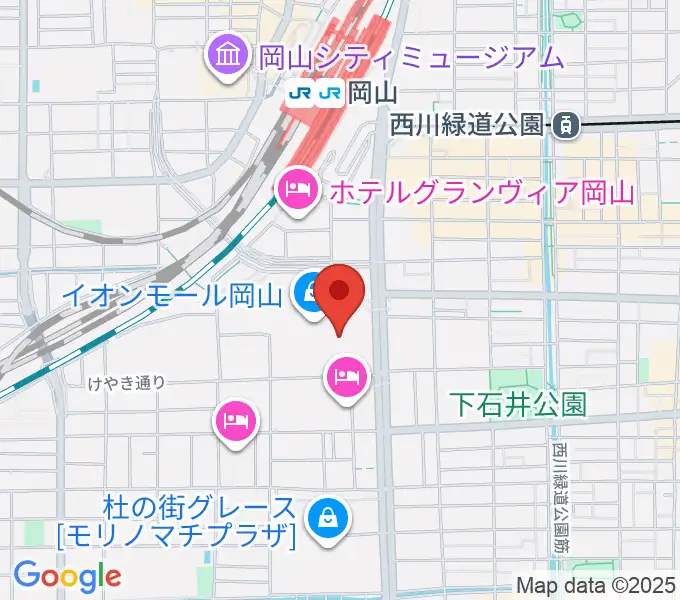 イオンシネマ岡山の地図
