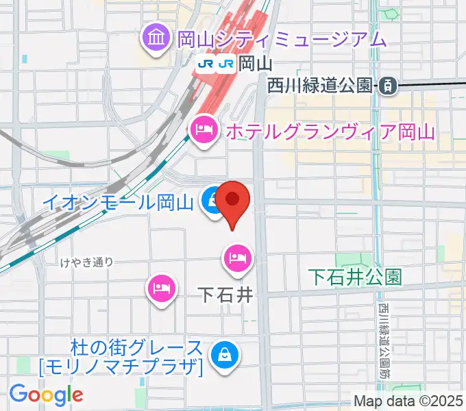 イオンシネマ岡山の地図