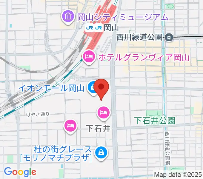 イオンシネマ岡山の地図