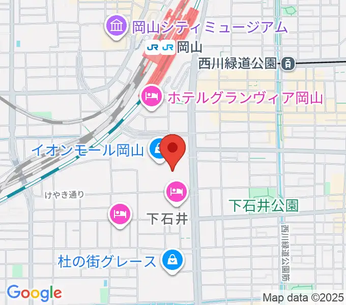 イオンシネマ岡山の地図