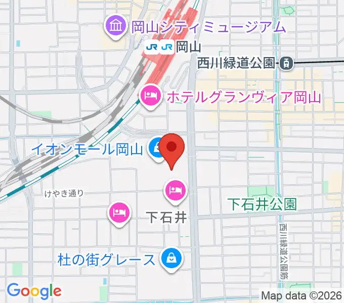 イオンシネマ岡山の地図