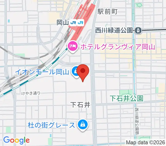 イオンシネマ岡山の地図