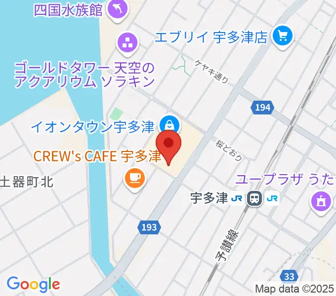 イオンシネマ宇多津の地図