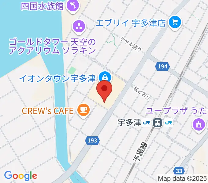 イオンシネマ宇多津の地図