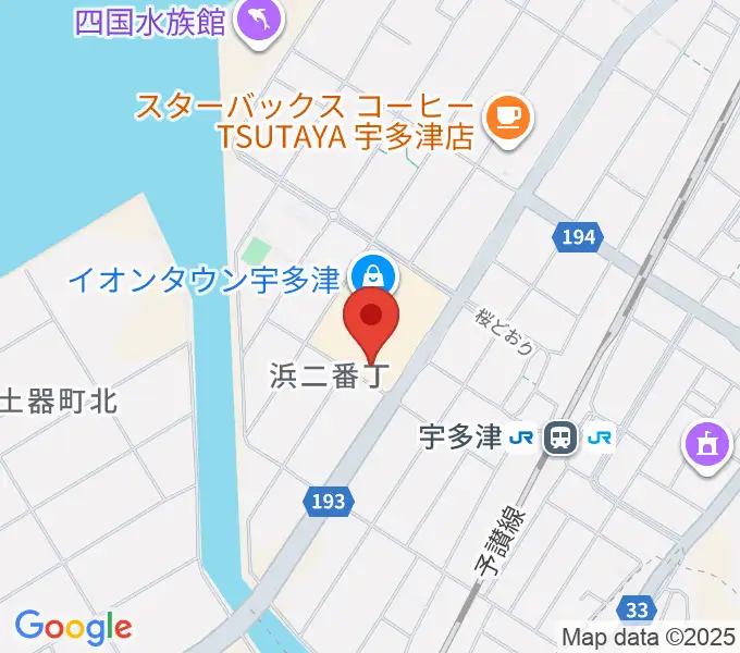 イオンシネマ宇多津の地図