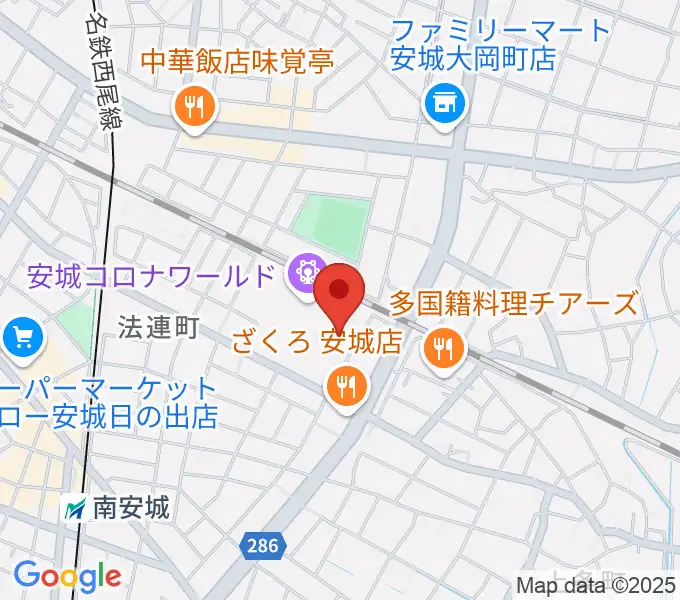 シネマワールド安城の地図