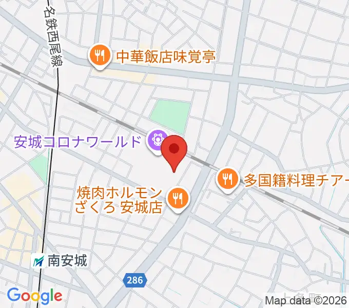 シネマワールド安城の地図