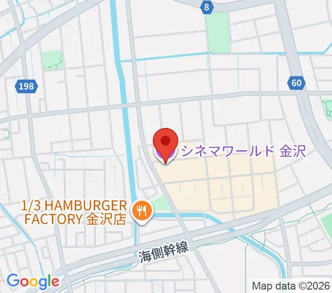 シネマワールド金沢の地図