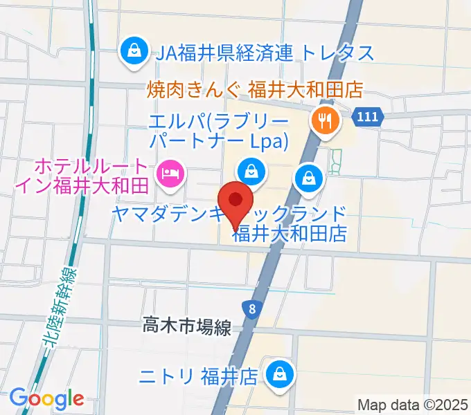 シネマワールド福井の地図