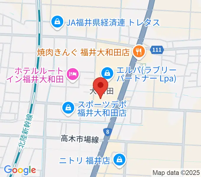 シネマワールド福井の地図