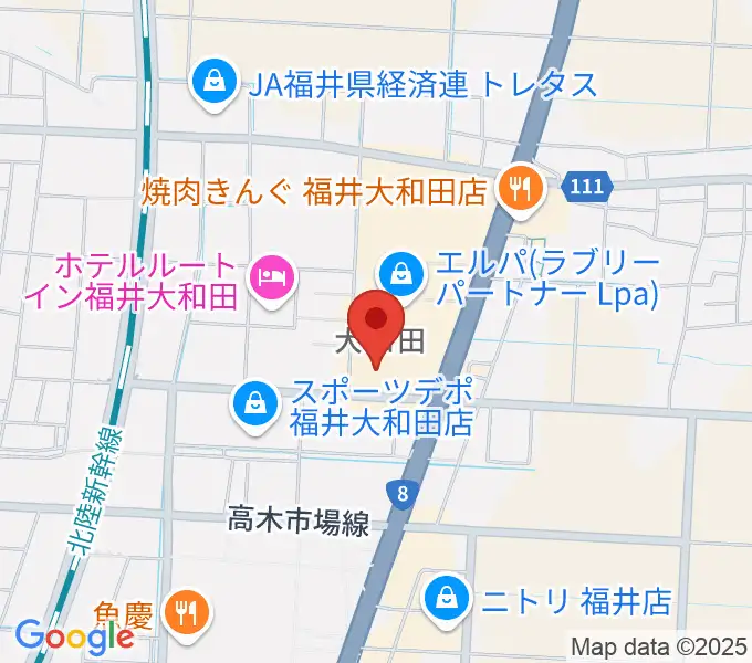 シネマワールド福井の地図