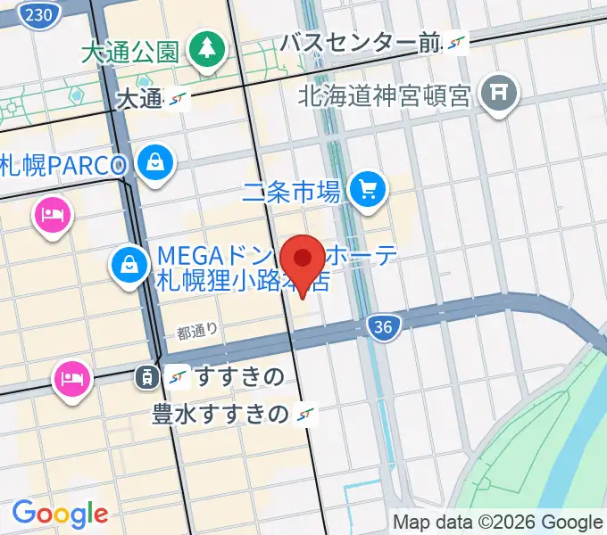 ディノスシネマズ札幌劇場の地図