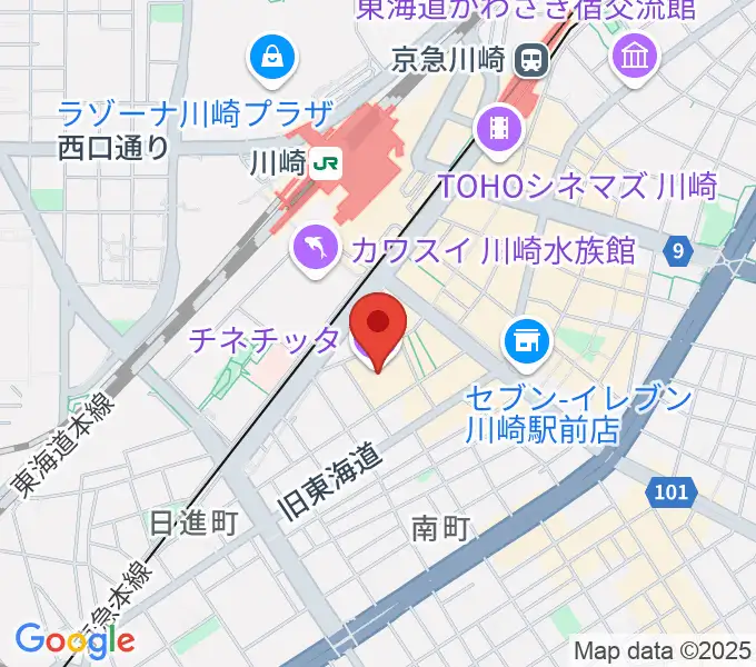 チネチッタの地図